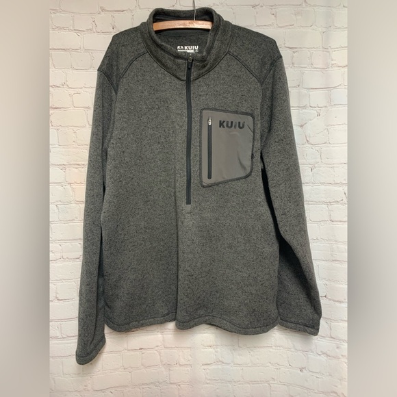 KUIU Brown Gray Base Layer 1/4 Zip Size XXL - Picture 1 of 5